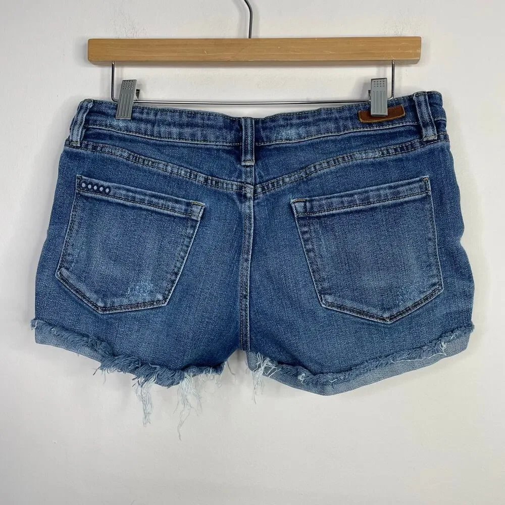 Blank NYC Tomboy Distressed Ripped Denim Jean Cutoff Cut Off denim shorts 27